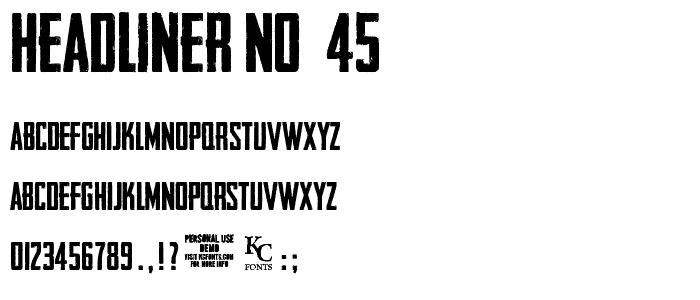 Headliner No_ 45 font